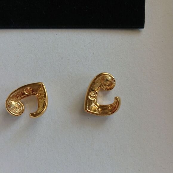 Swarovski gold tone open heart earrings - Picture 4 of 5